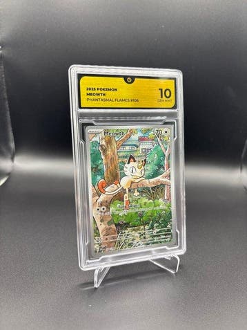 Pokémon - 1 Graded card - Meowth #106 Phantasmal Flames Full, Nieuw