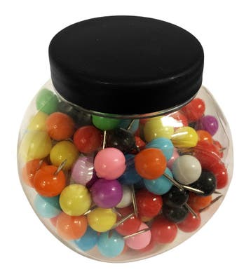 Punaises met bolle kop, mixkleuren, 150 stuks in doosje, Ophalen of Verzenden, Nieuw