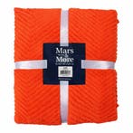 Plaid Visgraat Oranje 140x200cm, Verzenden, Nieuw