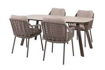 Taste Puglia/Manolo 4-persoons Deens ovale tuinset 180x95, Verzenden, Nieuw, Overige materialen, Tuinset