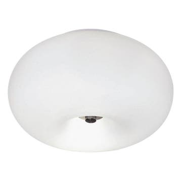 Nikkelen design plafonnière glas, Skyler, Ophalen of Verzenden, Nieuw, Glas, Design