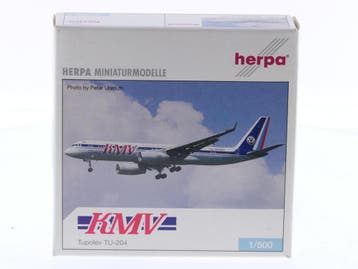Schaal 1:500 Herpa 510677 Tupolev Tu-204 KMV Reg. RA-6401..., Ophalen of Verzenden, Zo goed als nieuw
