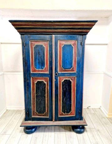 Kast - hard hout - Antieke geschilderde kast