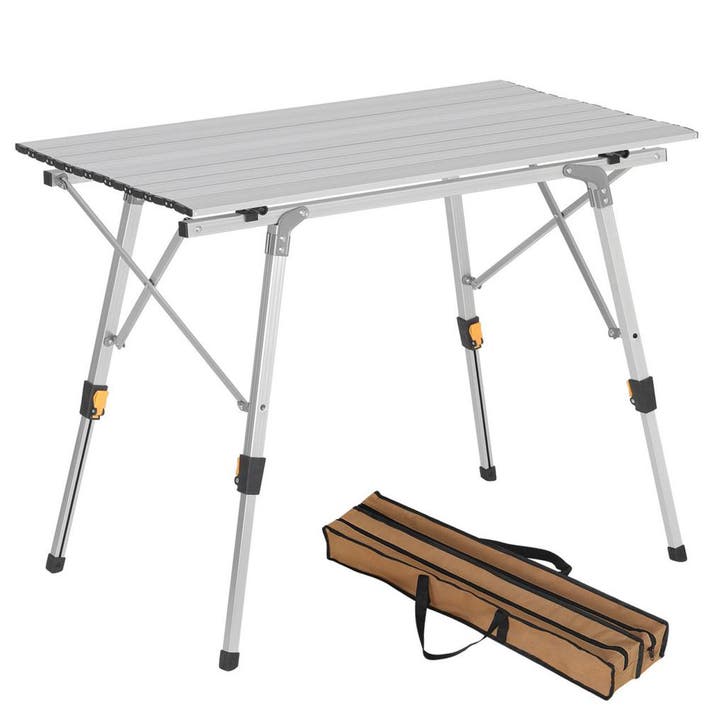 24goodz Opvouwbare Aluminium Campingtafel - In hoogte verste, Caravans en Kamperen, Kampeermeubelen, Nieuw, Verzenden