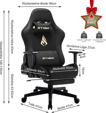 Ergonomische Bureaustoel -  Office Chair - Gamestoel - Volwa, Huis en Inrichting, Verzenden, Zo goed als nieuw
