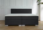 ACTIE! Boxspring Andorra 140 200 Zwart, Verzenden, Zwart, Nieuw, 140 cm