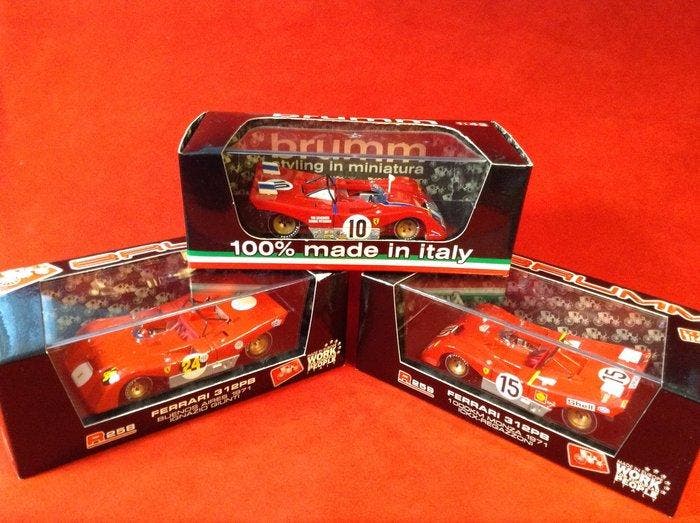 Brumm 1:43 - Model raceauto (3) - 1) #R258 Ferrari 312PB, Hobby en Vrije tijd, Modelauto's | 1:5 tot 1:12