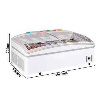 GGM Gastro | Koel-/vrieseiland - 1990x920mm - 470 liter - 2, Witgoed en Apparatuur, Vriezers en Diepvrieskisten, Verzenden, Nieuw