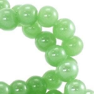 15 x Diamond coated glaskralen 8mm Light green, Hobby en Vrije tijd, Ophalen of Verzenden, Nieuw, Kraal