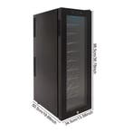 Wijnkoelkast 90L – Zwarte Vrijstaande Koeler voor 30 Flessen, Verzenden, Nieuw