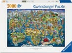 Illustrated World Map Puzzel (5000 stukjes) | Ravensburger -, Verzenden, Nieuw