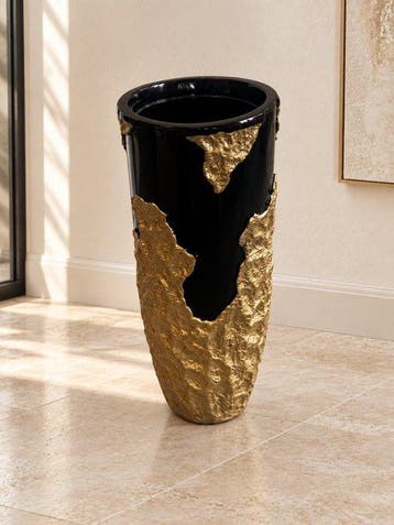 Bloempot - XXL Indoor Bloempot - Zwart Hoogglans met