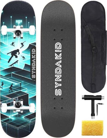 2dekans | SYNDAKID® Skateboard - met Accessoires - 8 -, Ophalen of Verzenden, Gebruikt