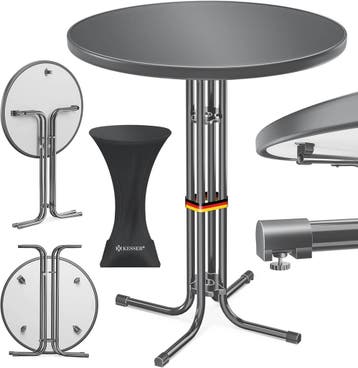 Statafel - Bartafel - Partytafel - 60 cm - Zwart - KESSER®, Verzenden, Zo goed als nieuw