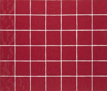 Wandtegel Equipe Handvorm Ritmo Ruby Rood Glans 10x10, Nieuw, Minder dan 20 cm, 10 m² of meer, Wandtegels