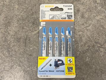 Veiling - 5x Bosch decoupeerzaagblad 5-pack T121GF, Doe-het-zelf en Verbouw, Gereedschap | Machine-onderdelen en Toebehoren, Nieuw