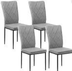 4x Moderne Eetkamerstoelen met Stevige Metalen Poten, Verzenden, Nieuw
