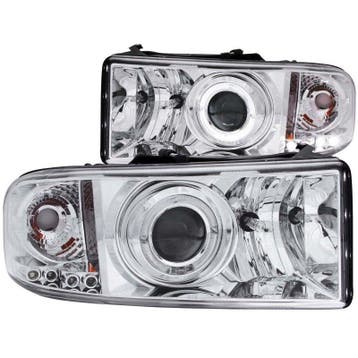 ANZO 1994-2001 Dodge Ram Projector Headlights w/ Halo Chrome, Auto-onderdelen, Ophalen of Verzenden, Nieuw
