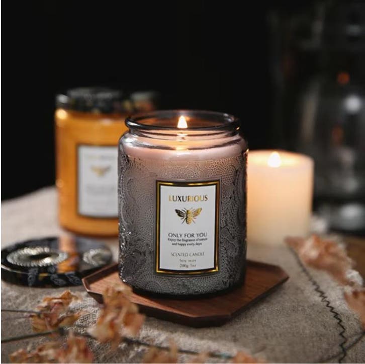 Geurkaars Sojawas 200 g in Glazen Pot – Aromatische Sfeerkaa, Huis en Inrichting, Woonaccessoires | Kandelaars en Kaarsen, Nieuw