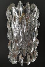 Hangende plafondlamp - Glas, Messing, IJzer