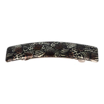 Haarspeld Patentspeld 9cm - Recht – Panter Patroon – Goud, Nieuw