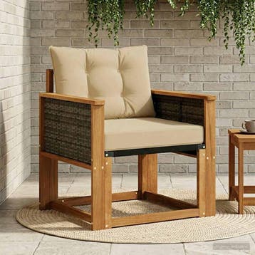 vidaXL Buiten Midden Sofa Massief Acaciahout Naturel, Verzenden, Nieuw