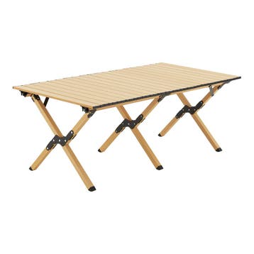 Tuinset Botrugno 5-delig campingset houtkleurig en beige cas, Verzenden, Nieuw