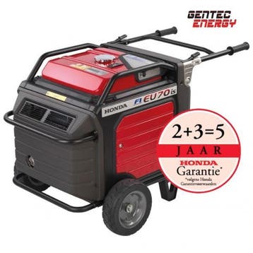 Honda EU70is Aggregaat 7 kVA 230V Super Stil 5 Jaar Garantie, Nieuw, Ophalen of Verzenden, 5 tot 10 kVA, Elektrisch startend