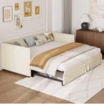 Uitschuifbaar Gestoffeerd Bed 90/180x200 cm met Lattenbodem, Verzenden, Nieuw