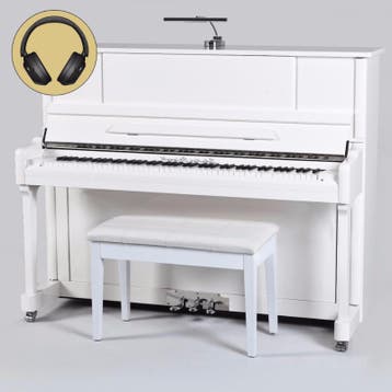 Sebastian Steinwald 123 (AdSilent2) PWH zilver silent piano, Nieuw, Wit, Piano