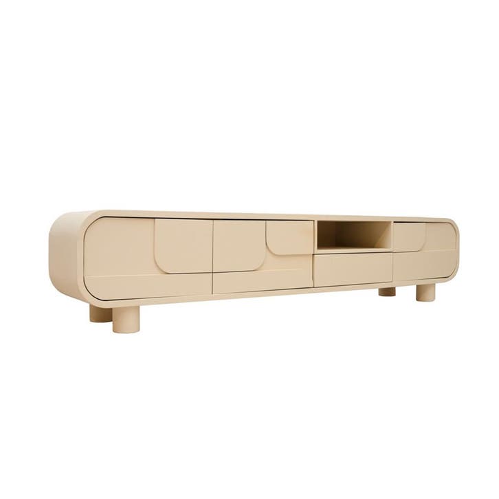 *WOONWINKEL* Tower Living Alviano Beige Tv-meubel Organisch, Huis en Inrichting, Kasten | Televisiemeubels, Nieuw, Verzenden