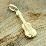 Gouden hanger van een Spaanse gitaar (Hanger of bedel), Ophalen of Verzenden, Gebruikt, Goud, Overige merken