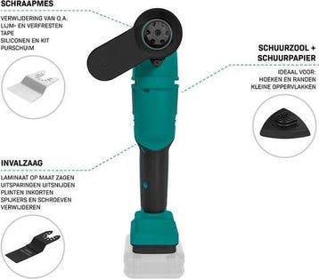 2dekans | VONROC Accu Multitool 20V - met schraapmes,, Doe-het-zelf en Verbouw, Gereedschap | Schuurmachines, Ophalen of Verzenden