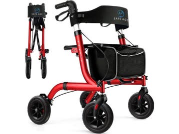 Safe Age® Rollator - Lichtgewicht opvouwbaar - Gevoerde, Verzenden, Nieuw