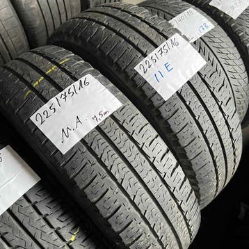 2 x Michelin 225-75-16 C Zomerbanden 7,5mm, 16 inch, Ophalen of Verzenden, Band(en), Bestelwagen