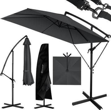 Zweefparasol - Tuinparasol - Parasol 250 cm - Met voet - Met, Verzenden, Zo goed als nieuw