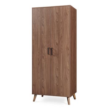 Kledingkast Norg met 2 deuren en 4 opbergvakken 191x80x52 cm, Verzenden, Nieuw