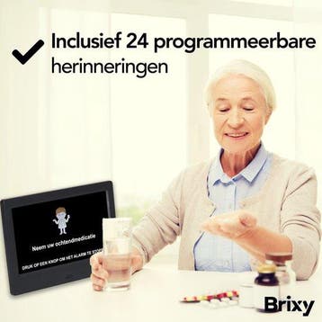 2dekans | Brixy Dementieklok - 24 Alarmfuncties - Incl., Huis en Inrichting, Ophalen of Verzenden, Zo goed als nieuw
