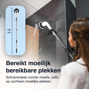 Samako Elektrische Schoonmaakborstel met 9 opzetstukken -, Ophalen of Verzenden, Zo goed als nieuw