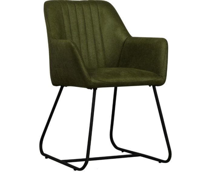 Eetkamerstoel Doris microleder Groen Bull, Huis en Inrichting, Stoelen, Nieuw, Ophalen of Verzenden