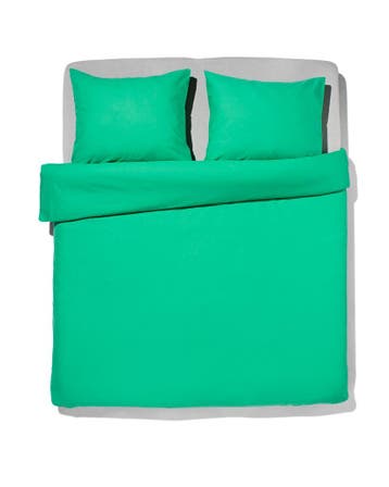 HEMA Dekbedovertrek 240x200/220cm zacht katoen groen, Huis en Inrichting, Slaapkamer | Beddengoed, Verzenden, Nieuw