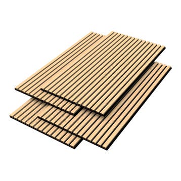 [NEU.HOLZ] Akoestisch Wandpaneel Vang set van 4 mdf 2,88 m², Doe-het-zelf en Verbouw, Platen en Panelen, Verzenden, Nieuw