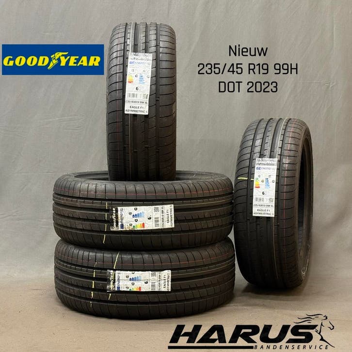 235/45/19 99H Goodyear zomerbanden nieuw 4X GRATIS MONTAGE, Auto-onderdelen, Banden en Velgen, 19 inch, Erkend duurzaam, Zomerbanden