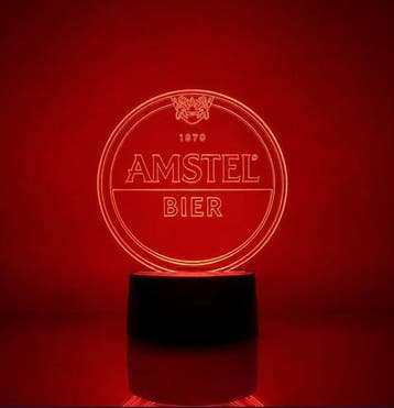 Led lamp Amstel bier, Kunststof, Overige merken, Meerkleurig, Ophalen of Verzenden