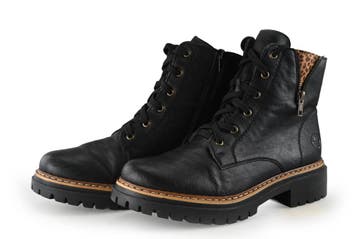 Rieker Veterboots in maat 42 Zwart, Verzenden, Zwart, Overige typen, Zo goed als nieuw