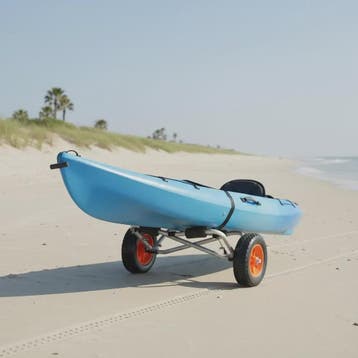 Opvouwbare Kajakkar / Kano Trolley met 10-inch Massieve Band, Verzenden, Nieuw