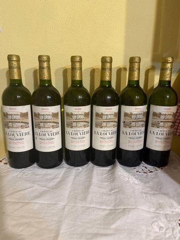 2003 Château La Louvière Blanc - Pessac-Léognan - 6 Flessen, Nieuw