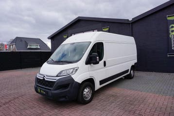 Citroën Jumper L3H2 2.0 BlUEHDI 3PERS TRANSLINE AIRCO NR.198, Voorwielaandrijving, Stof, Gebruikt, Zwart