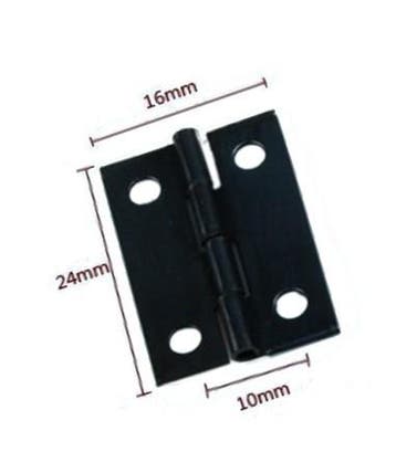Set van 60 mini zwart ijzeren scharnieren (24x16 mm, inclus, Ophalen of Verzenden, Nieuw