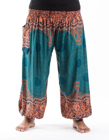 Harembroek XL Mandala turquoise, Nieuw